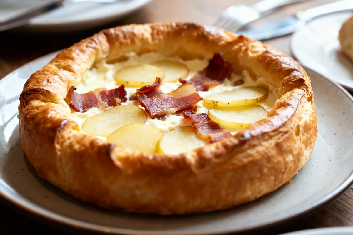 Camembert feuilleté aux lardons et pommes de terre : Recette facile