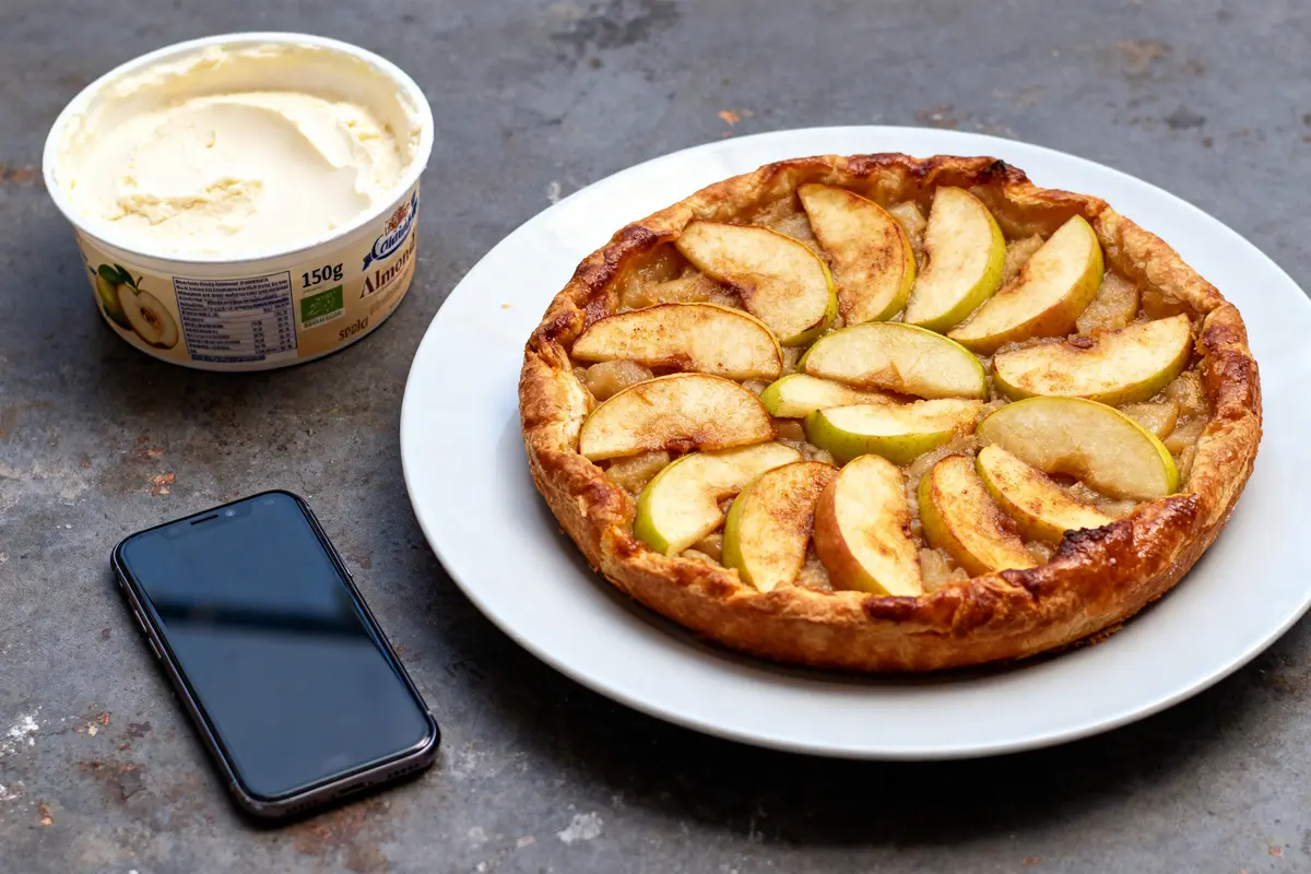 Galette aux pommes maison avec beurre amande pour une recette de galette aux pommes savoureuse