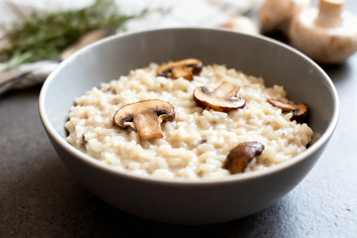 Recette de risotto au Cookeo : aux champignons facile et rapide